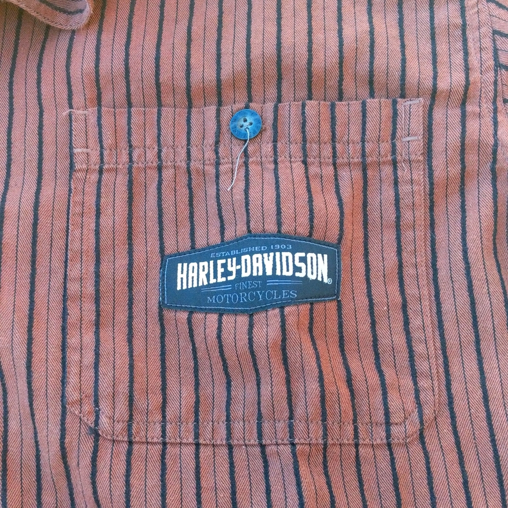 Harley Davidson brown button shirt Large men's - Picture 3 of 5